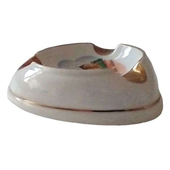RW Bavaria Porcelain Ashtray Dish Gold Trim Stuttgart Altes Schloss Trinket Vtg. - Picture 8 of 16